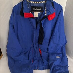 Helly Hansen Vibrant Blue Windbreaker with Red Accents